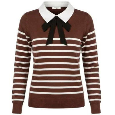 Suéter a Rayas con Moño Philosophy Woman para Mujer Casual