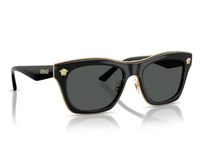 Lentes de Sol Unisex Versace Wayfarer 0VE2272 GB1/87 Negro/Dorado