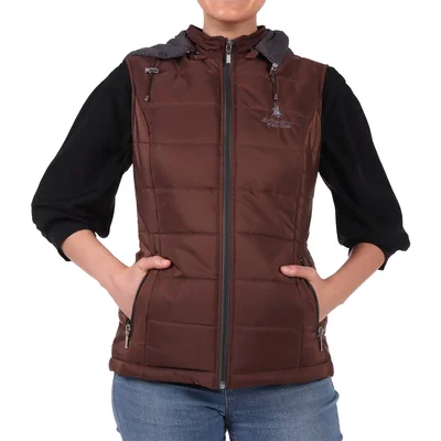 Chaleco Capitonado con Capucha Royal Polo Club para Mujer