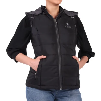 Chaleco Capitonado con Capucha Royal Polo Club para Mujer