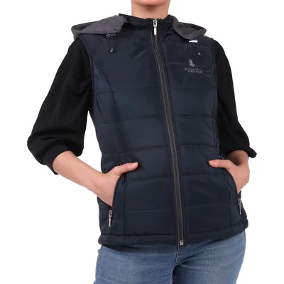 Chaleco Capitonado con Capucha Royal Polo Club para Mujer