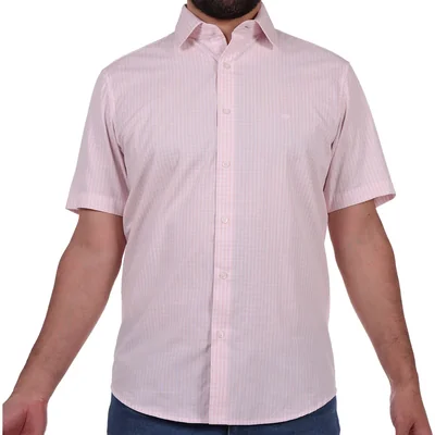 Camisa Cuadros Manga Corta Algodón Joseph Abboud para Hombre