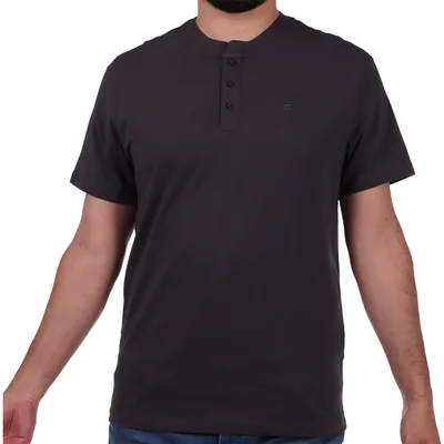 Playera Henley Algodón Manga Corta Ted Lapidus para Hombre