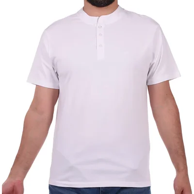 Playera Henley Algodón Manga Corta Ted Lapidus para Hombre