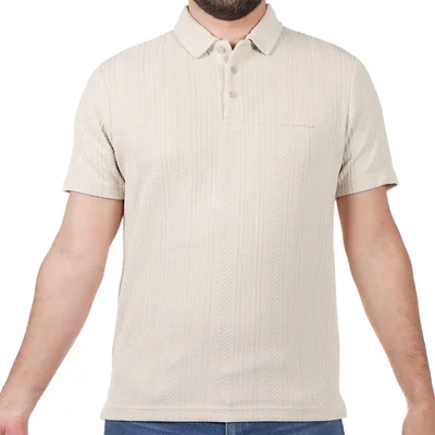 Playera Polo Texturizada Manga Corta Logo Ted Lapidus para Hombre