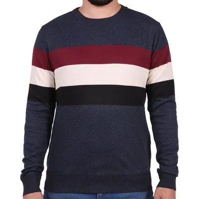 Suéter Rayas Cuello Redondo Casual Ted Lapidus para Hombre