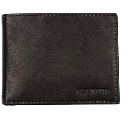 Billetera de Piel Color Negro Steve Madden para Hombre
