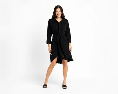 Vestido Casual Sahara Manga Larga Midi para Mujer