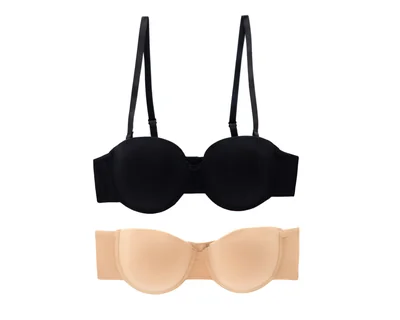 Brasier Copa Completa Strapless Beauty Secret 2 Pack
