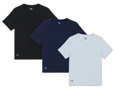 Playera Interior Cuello V Umbro Multicolor para Hombre 3 Piezas