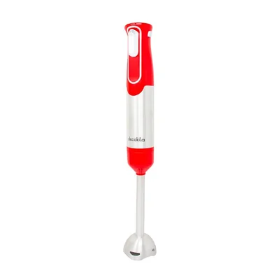 Licuadora de Inmersión de 2 Velocidades con Brazo Desmontable de Acero Inoxidable Roja Decakila KMJB023R