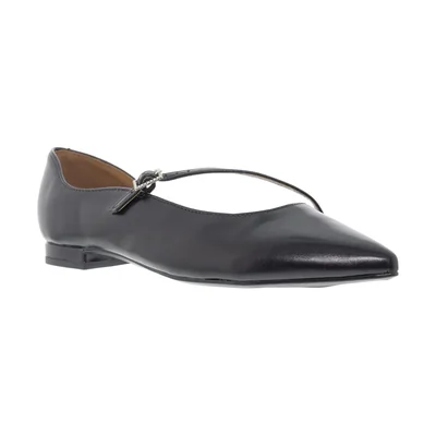 Balerina Punta con Hebilla Lateral Negro Vizzano para Mujer