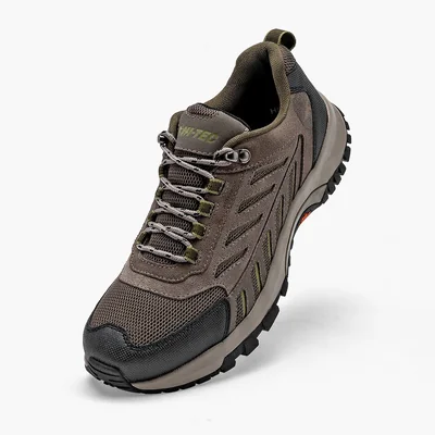 ZAPATO HIKING HOMBRE HI-TEC Meseta Low Waterproof BEIGE NEGRO