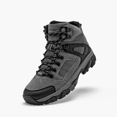 ZAPATO HIKING HOMBRE HI-TEC Bedrock Mid GRIS NEGRO