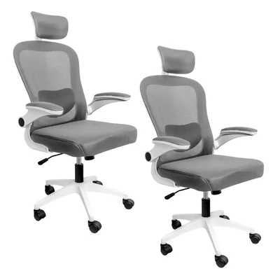 Set De 2 Sillas De Oficina Respaldo Alto