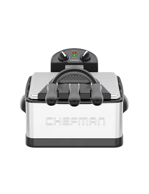 Freidora de aceite con compartimento triple Chefman 4.2 L Rj07-45-Ss-Mx-V2