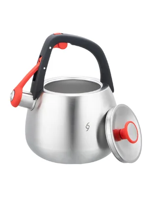 Tetera silbadora Bogner de acero inoxidable
