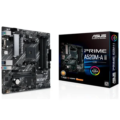 Tarjeta Madre Asus Prime A520m-a Ii Csm Amd Am4 Ddr4 Atx