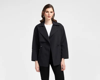 Trench con Jareta al Costado Sahara para Mujer