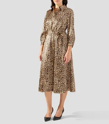 Vestido midi estampado Mujer
