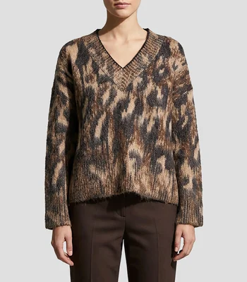 Suéter cuello V Mujer