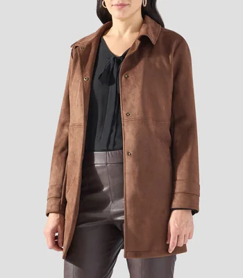 Abrigo midi con botonadura Mujer