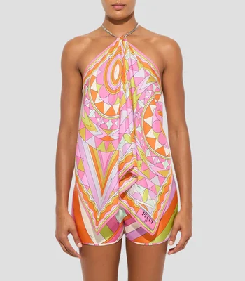 Top estampado sin mangas Mujer