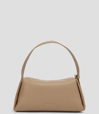 Bolsa shoulder lisa con detalle texturizado Mujer