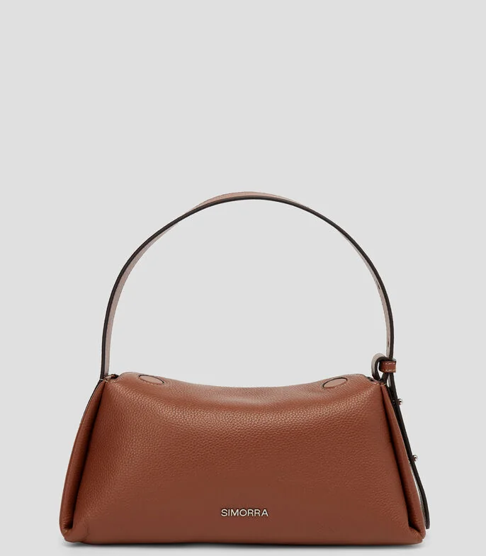 Bolsa shoulder lisa con detalle texturizado Mujer