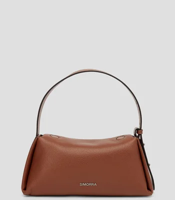 Bolsa shoulder lisa con detalle texturizado Mujer