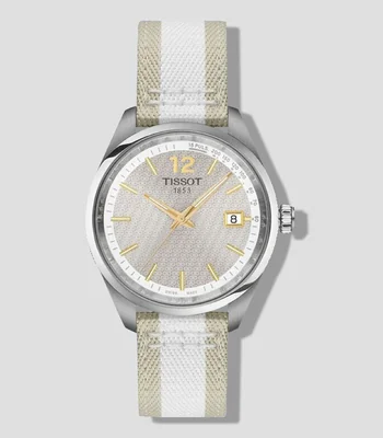 Reloj para mujer PR 100 deportivo Plateado, Beige