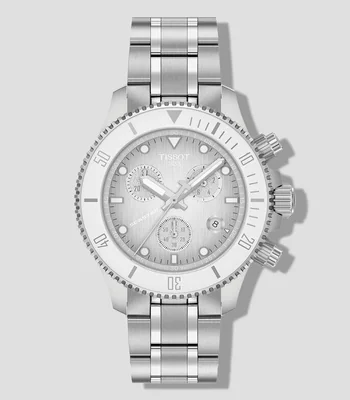 Reloj Unisex Seastar 1000 Deportivo Plateado Blanco