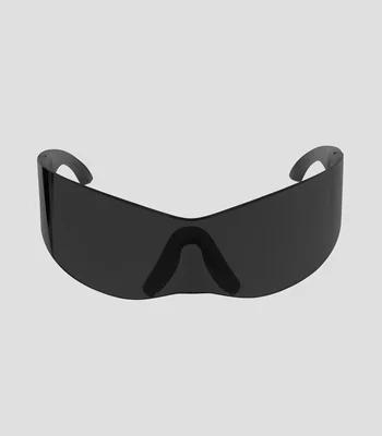 Lentes de sol rectangulares Panther Mask negro Mujer