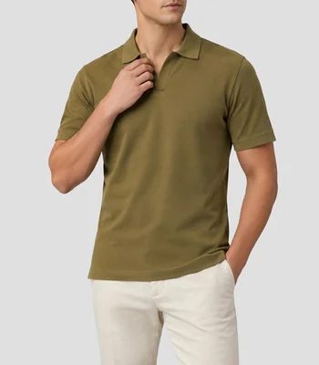 Playera tipo polo manga corta lisa Hombre