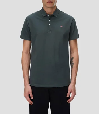 Playera tipo polo manga corta Ealis lisa Hombre