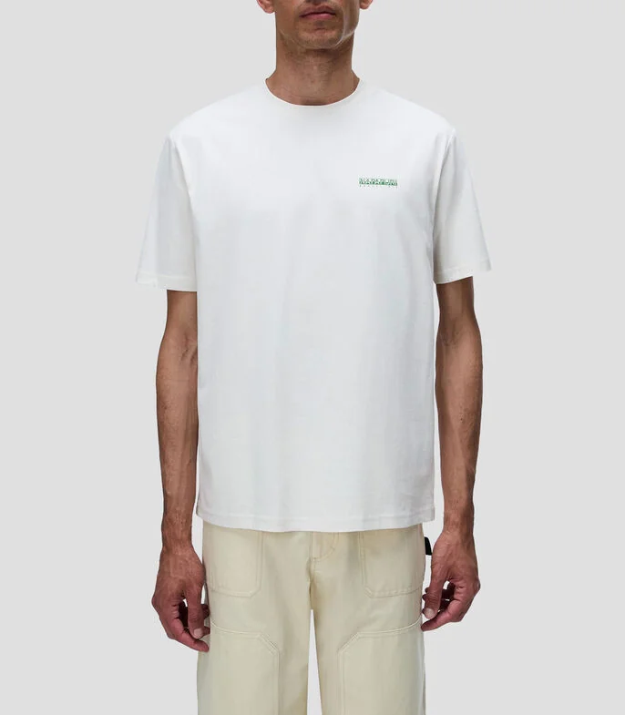 Playera cuello redondo manga corta estampada Hombre