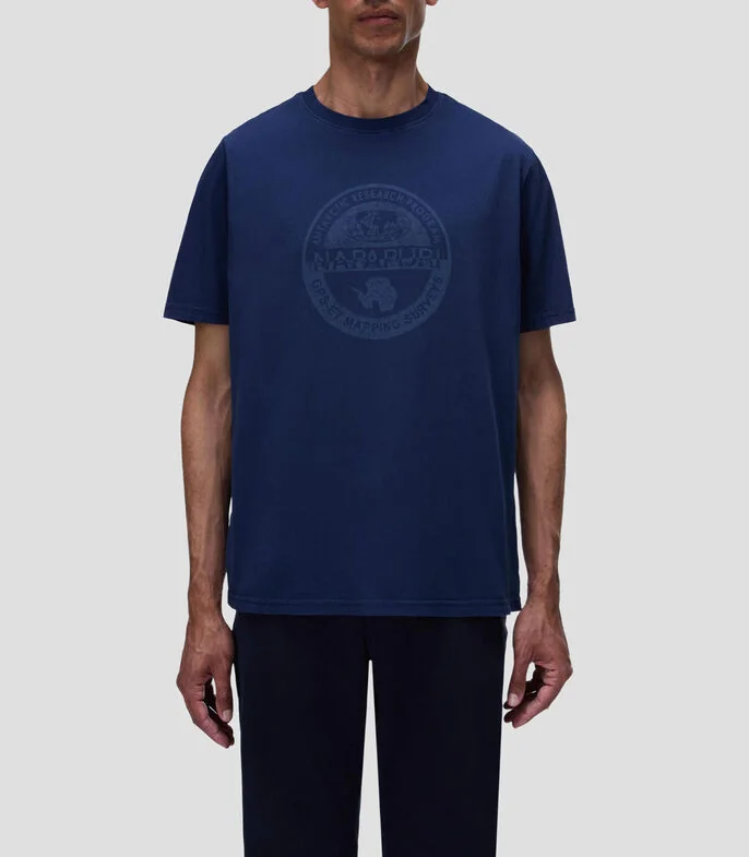 Playera cuello redondo manga corta estampada Hombre