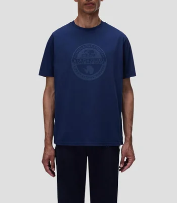 Playera cuello redondo manga corta estampada Hombre