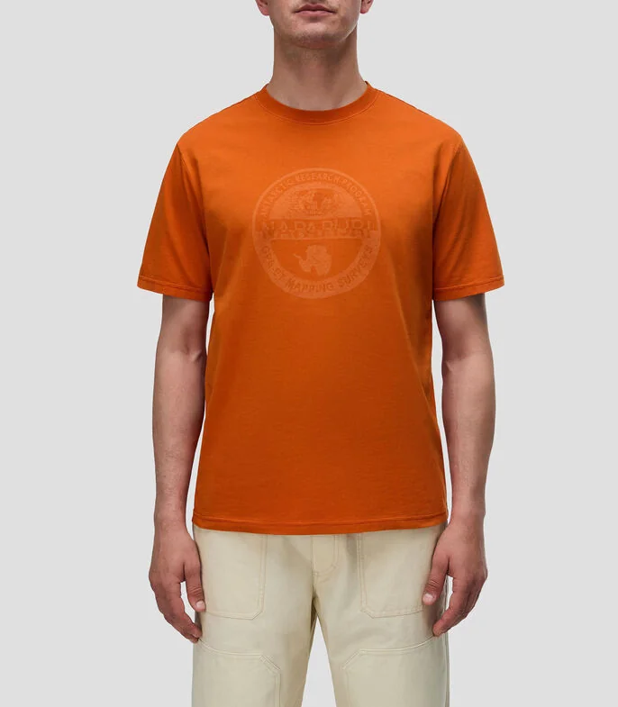 Playera cuello redondo manga corta estampada Hombre