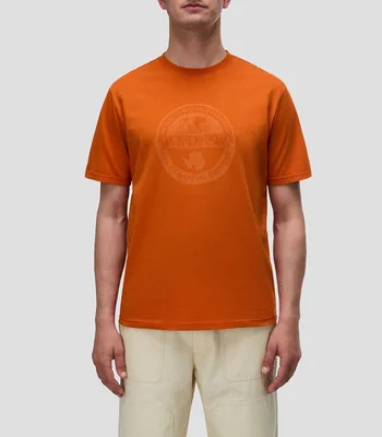 Playera cuello redondo manga corta estampada Hombre