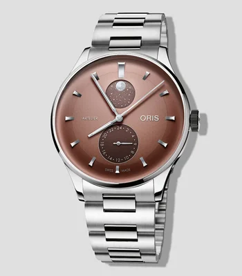 Reloj para hombre Artelier Complication casual plateado.