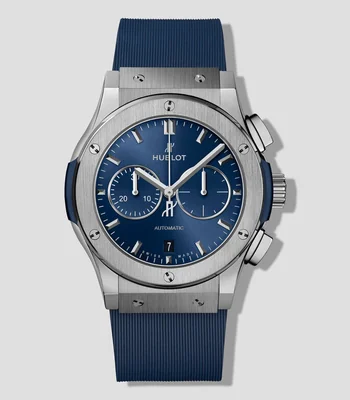 Reloj para Hombre Classic Fusion Chronograph Titanium casual plateado, azul