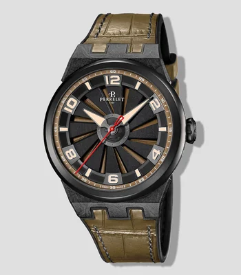 Reloj para Hombre Turbine Carbon Casual Negro, Cafe