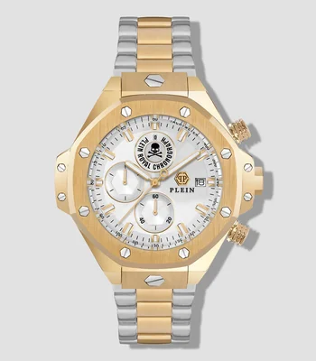Reloj para Hombre Chrono Royal Casual Blanco, Dorado