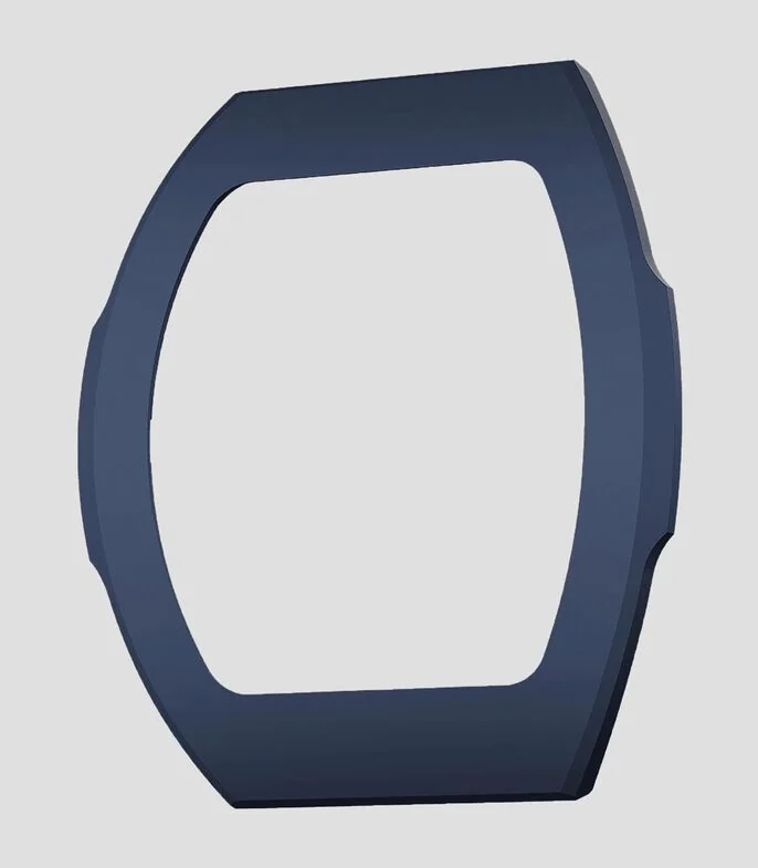 Bisel intercambiable para reloj Atómica en caucho fluoro azul marino