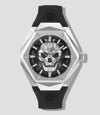 Reloj para Hombre The Skull Spikes casual plateado, negro
