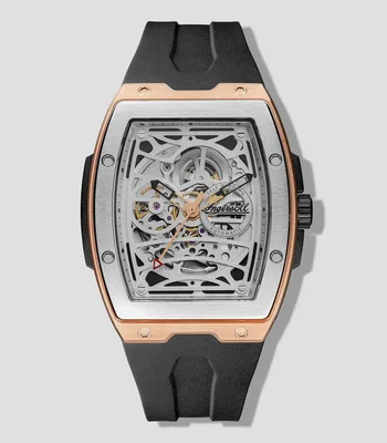 Reloj para Hombre The Challenger Casual, Negro y Oro Rosa