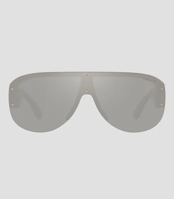 Lentes de sol ovalados grises Hombre