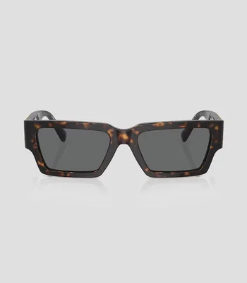Lentes de sol rectangulares havana Hombre