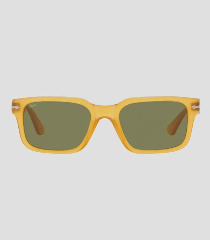 Lentes de sol rectangulares miel Hombre